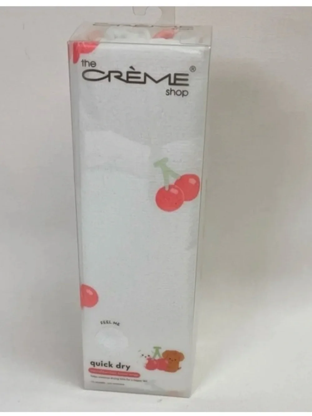 The Crème Shop Quick Dry Microfiber Hair Towel Wrap Cherry Print Women